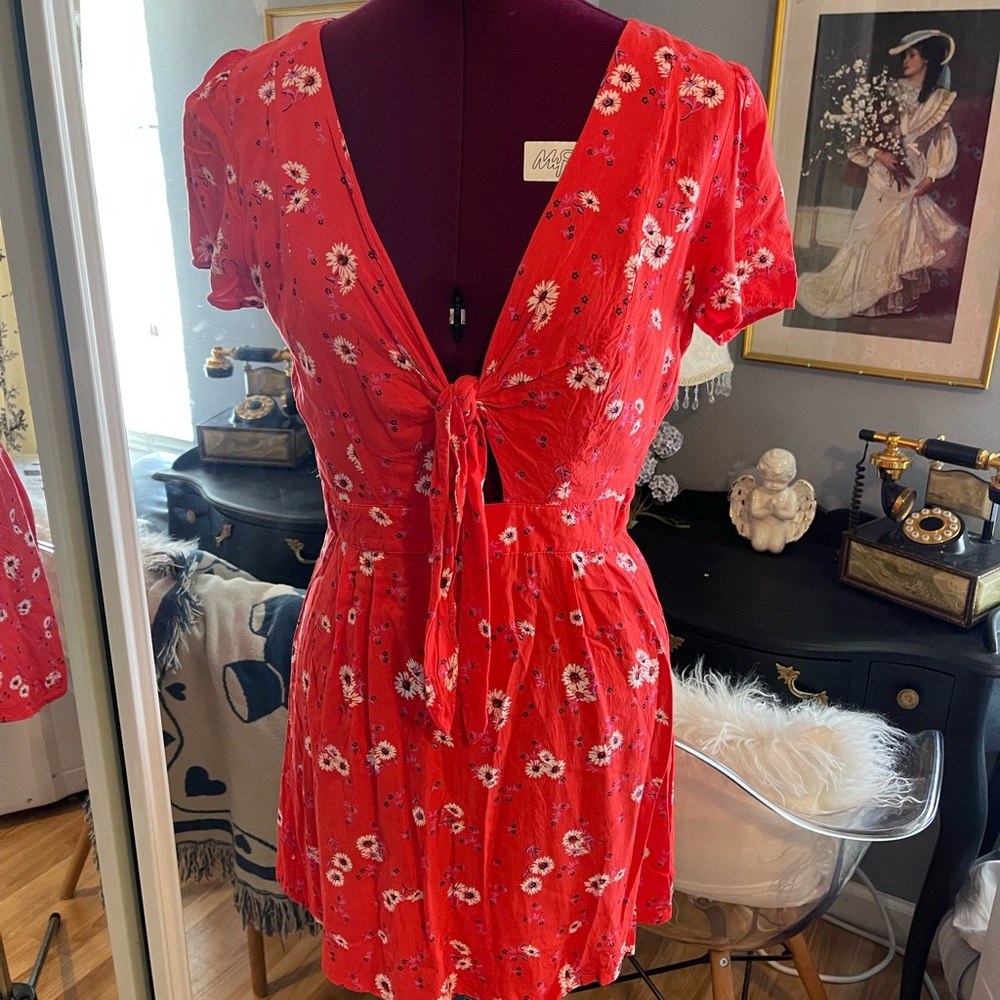 Miami Red Floral Dress
